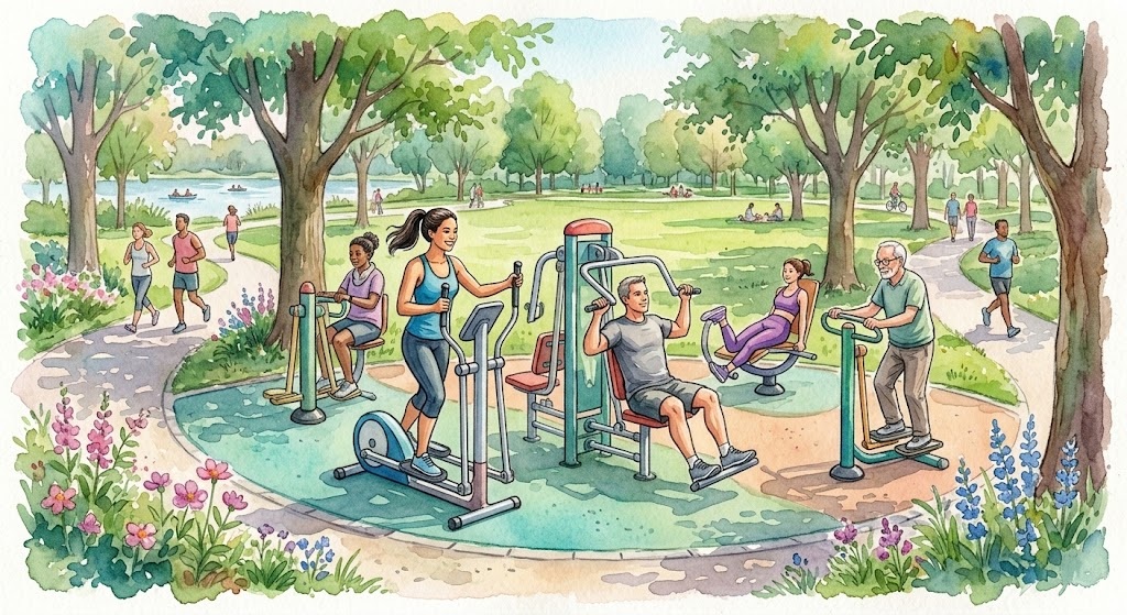 Sportuojantys �mon�s parke